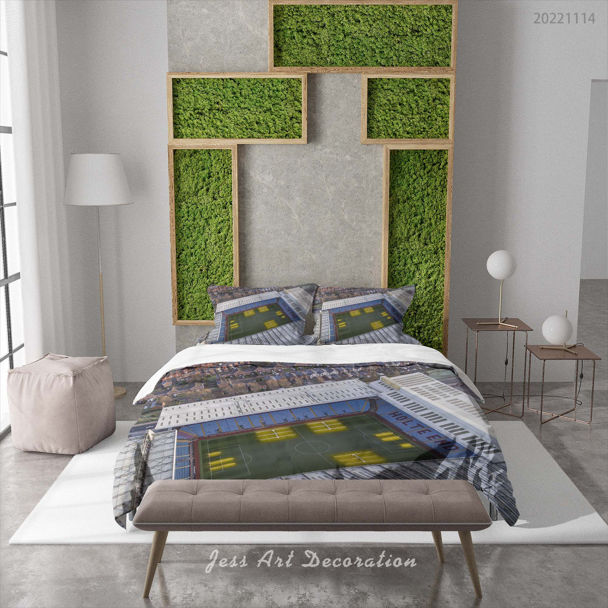3D Aston Villa Football Field Quilt Cover Set Bedding Set Duvet Cover