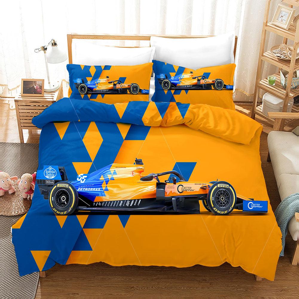 3D F1 Racing Car Quilt Cover Set Bedding Set Pillowcases 12