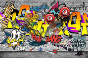 3D Brick Colorful Graffiti Wall Mural Wallpaper 228- Jess Art Decoration