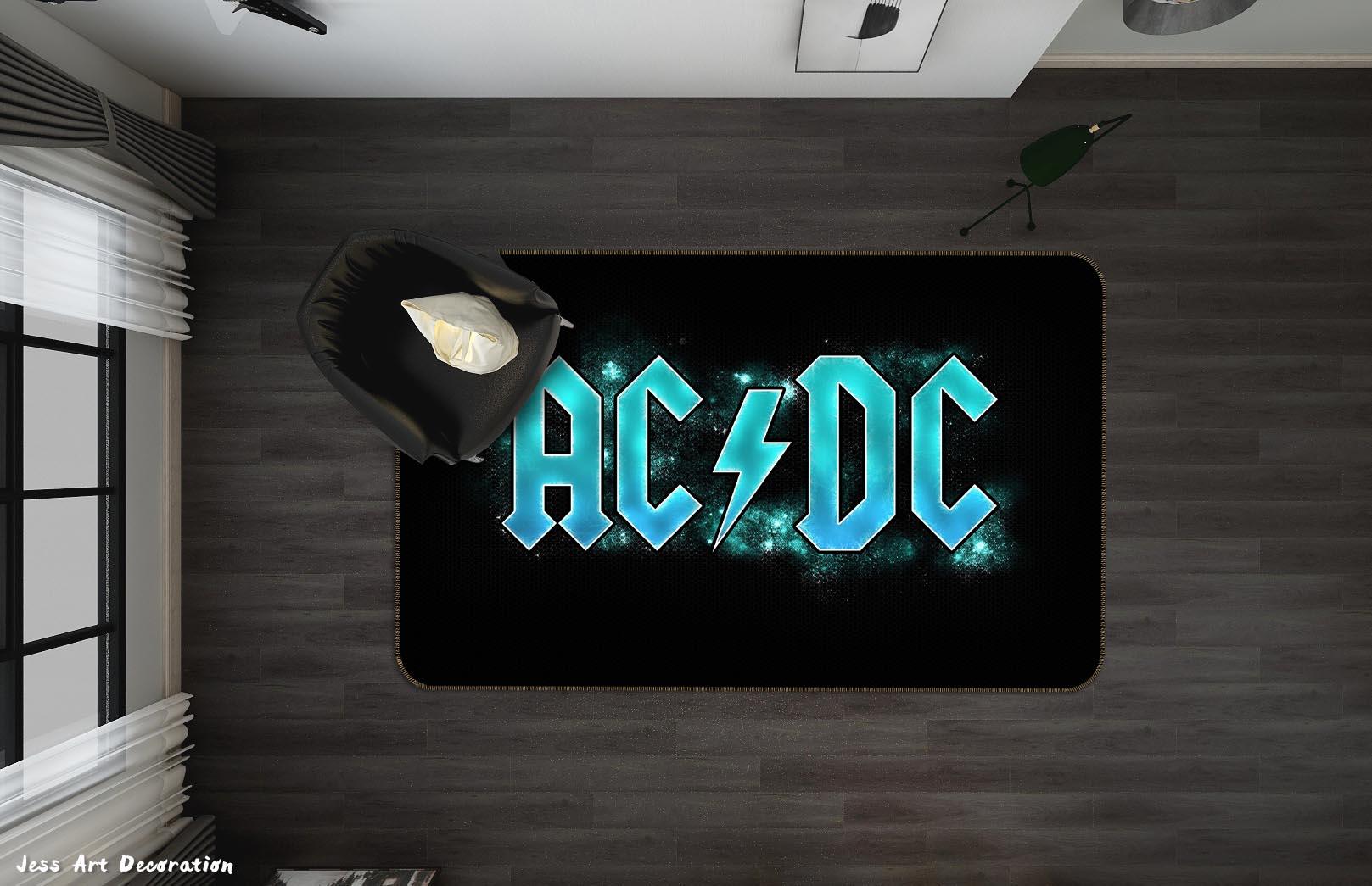 3D AC DC Rock Band Non-Slip Rug Mat 117- Jess Art Decoration