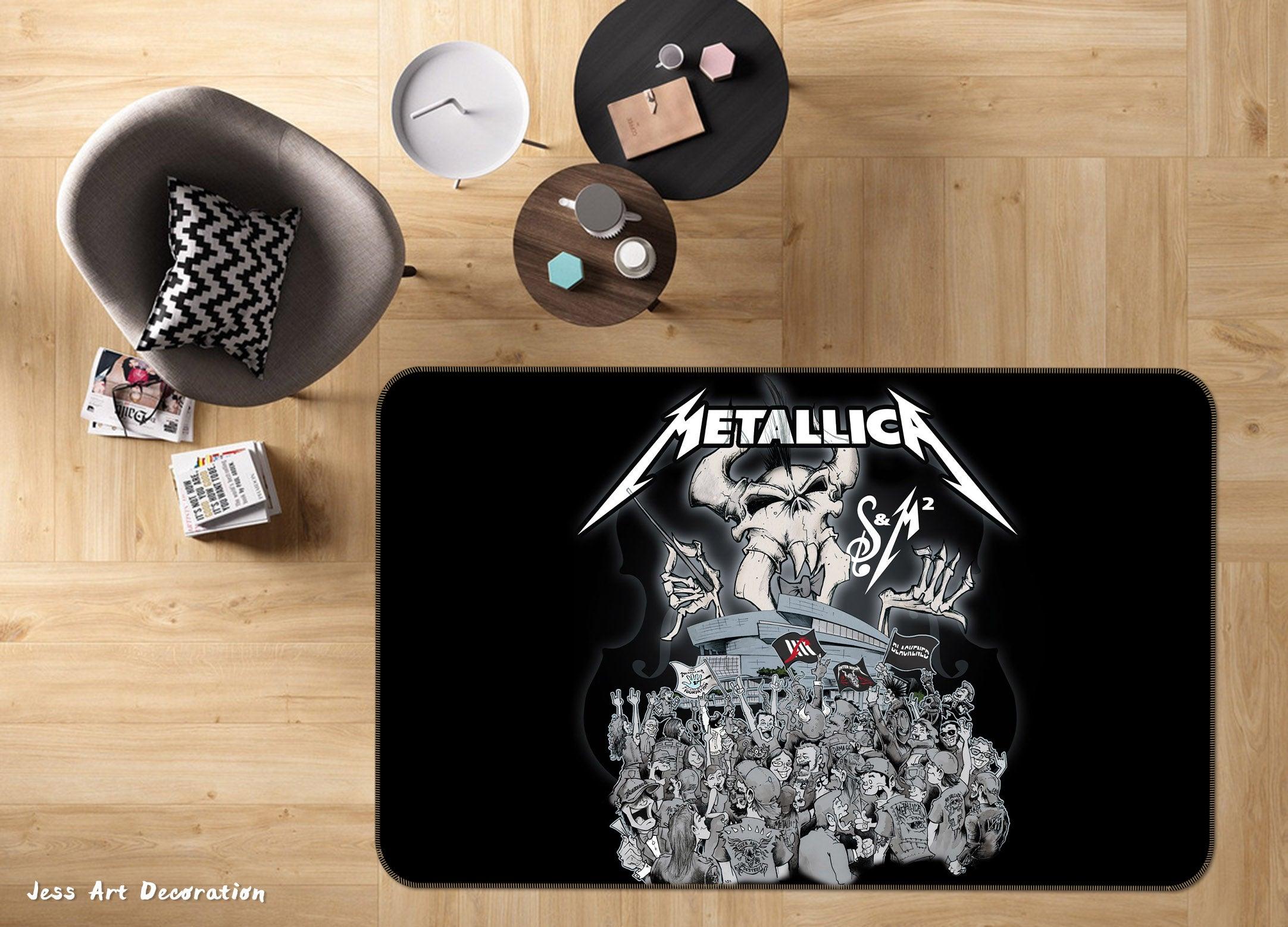 3D Metallica Rock Band Non-Slip Rug Mat 121- Jess Art Decoration