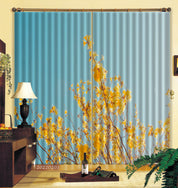 3D Yellow Spring Flower Curtains and Drapes GD 1058- Jess Art Decoration