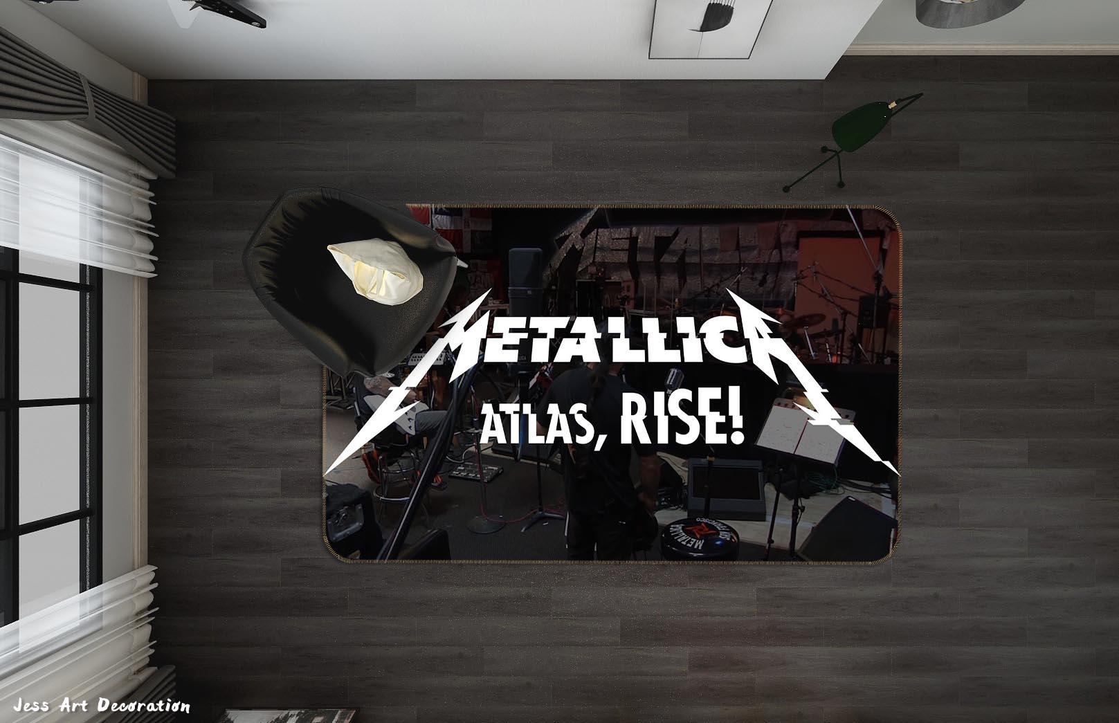 3D Metallica Rock Band Non-Slip Rug Mat 120- Jess Art Decoration