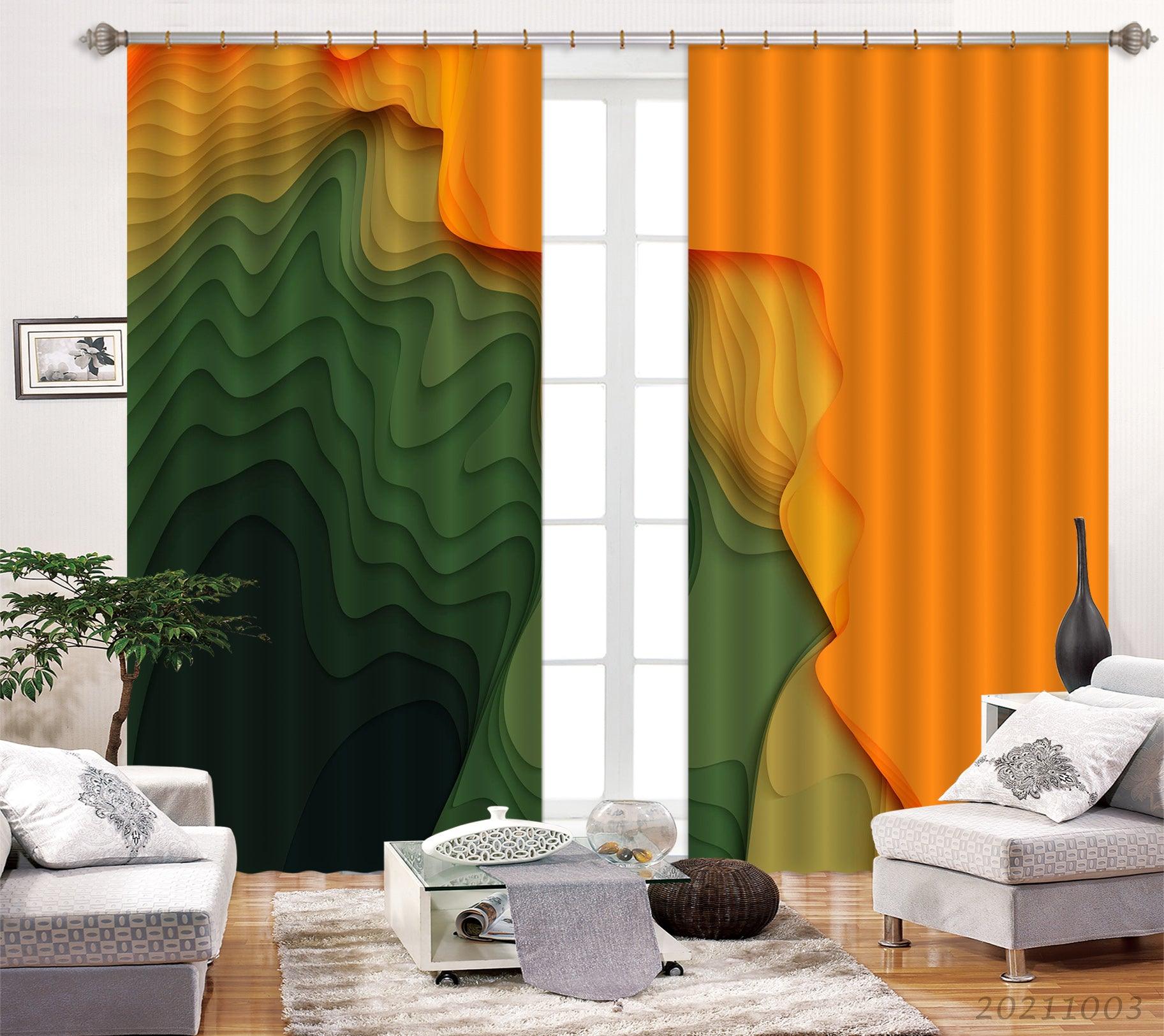 3D Abstract Art Background Curtains and Drapes LQH 171- Jess Art Decoration