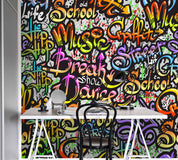 3D Break School Dance Street Graffiti Wall Mural Wallpaper SF89- Jess Art Decoration