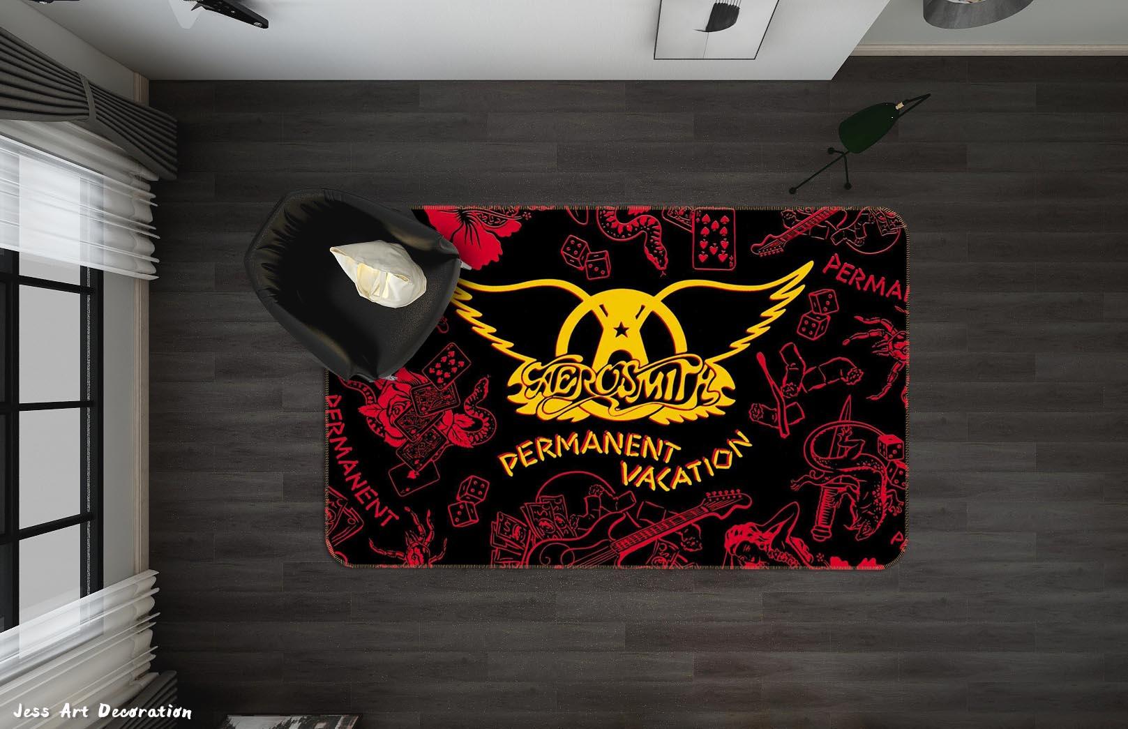 3D Aerosmith Rock Band Non-Slip Rug Mat 234- Jess Art Decoration