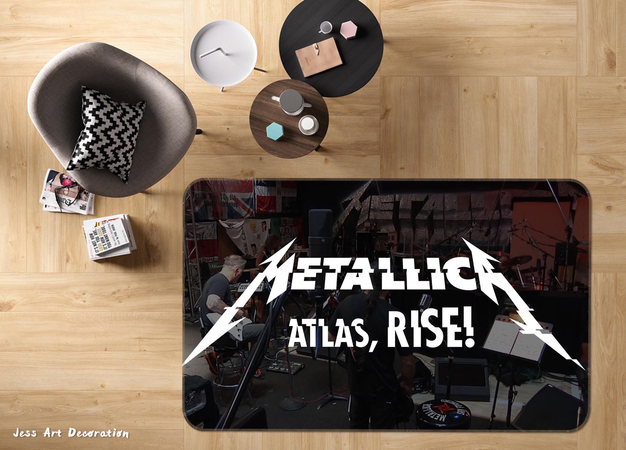 3D Metallica Rock Band Non-Slip Rug Mat 120- Jess Art Decoration