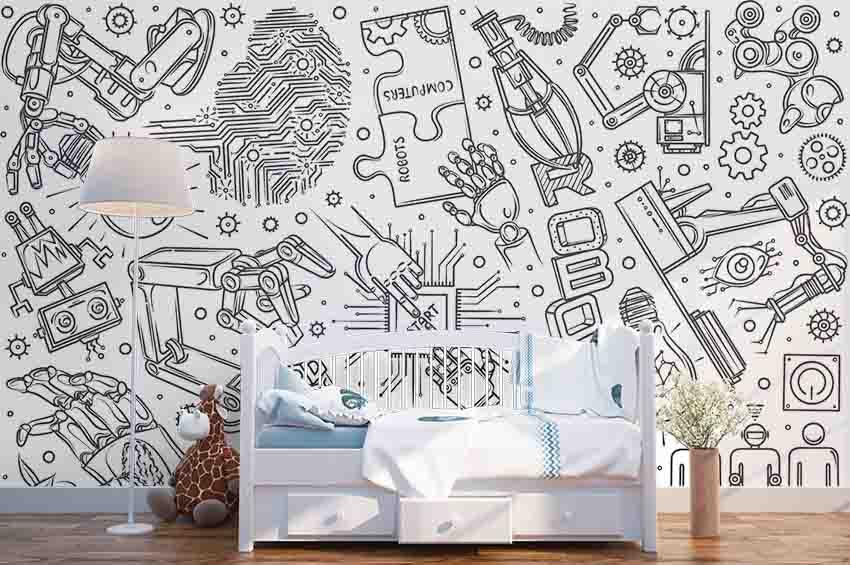 3D Hand Drawn Abstract Pattern Wall Mural Wallpaper 47- Jess Art Decoration
