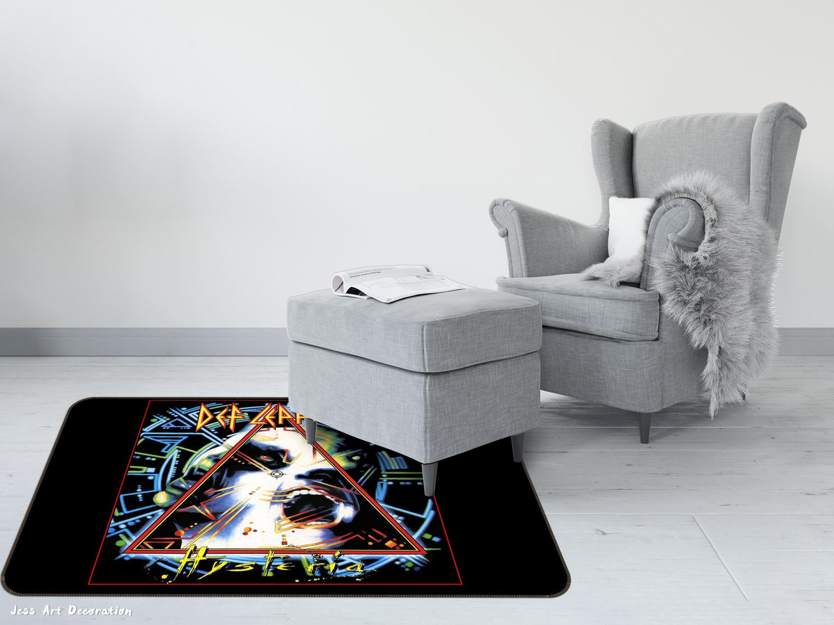 3D Def Leppard Rock Band NonSlip Rug Mat 5 Jessartdecoration