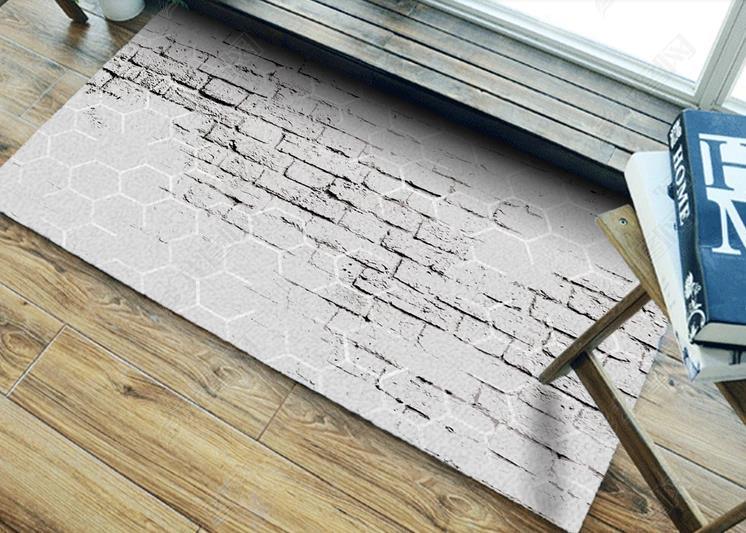 3D Retro Brick Wall Pattern Non-Slip Rug Mat 53- Jess Art Decoration