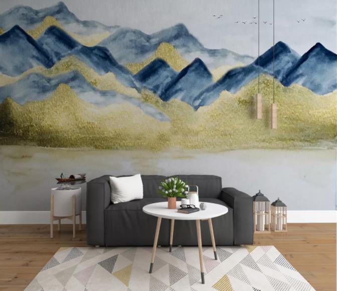3D Blue Mountain Landscape Wall Mural Wallpaper 46- Jess Art Decoration