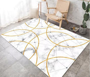 3D Gold Line Marble Non-Slip Rug Mat 283- Jess Art Decoration