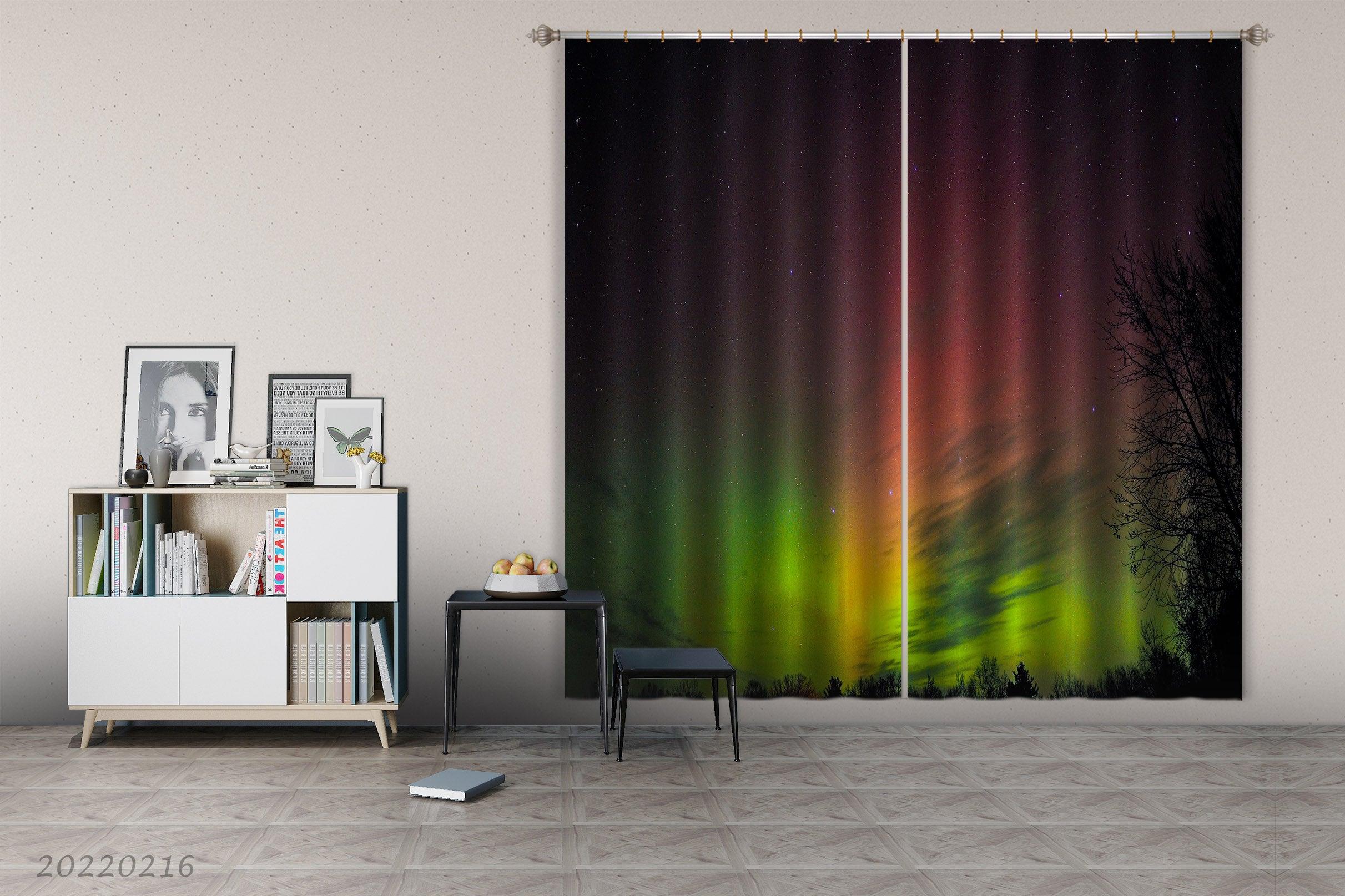 3D Woods Aurora Pattern Curtains and Drapes GD 2171- Jess Art Decoration