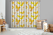 3D Yellow Butterfly Pattern Curtains and Drapes LQH 44- Jess Art Decoration