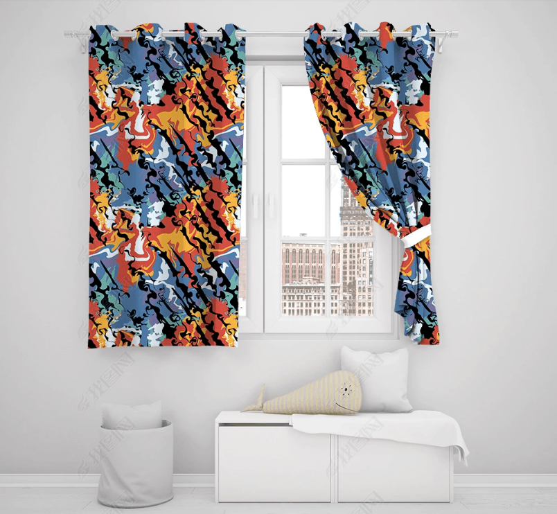 3D Abstract Artistic Pattern Curtains and Drapes LQH 137- Jess Art Decoration