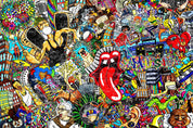 Graffiti Mouth House Tooth Tongue Wallpaper urban graffiti wall mural for teen room, studio or feature wall - view 6
