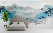 3D Blue Mountains Landscape Oil Painting Wallpaper Wall Mural Wall Decor Wall Art Wall Sticker Remoable Wallpaper LQH