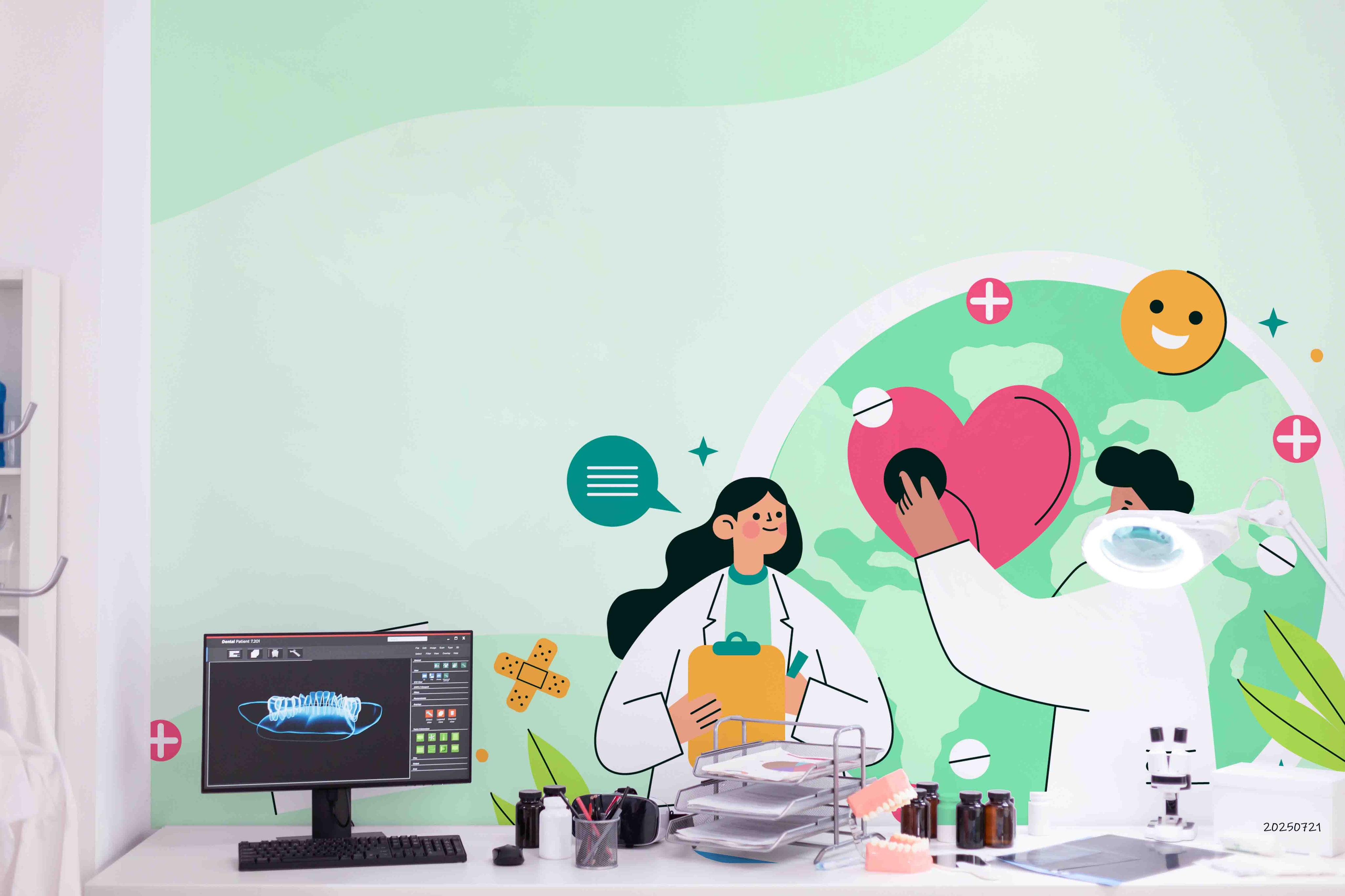 3D Clinic Hospital Rehabilitation Center Medical Healthcare Doctor Wall Mural Wallpaper 35