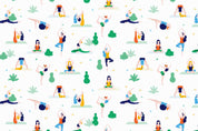 3D Cartoon Fitness Person Wall Mural Wallpaper YXL 1708