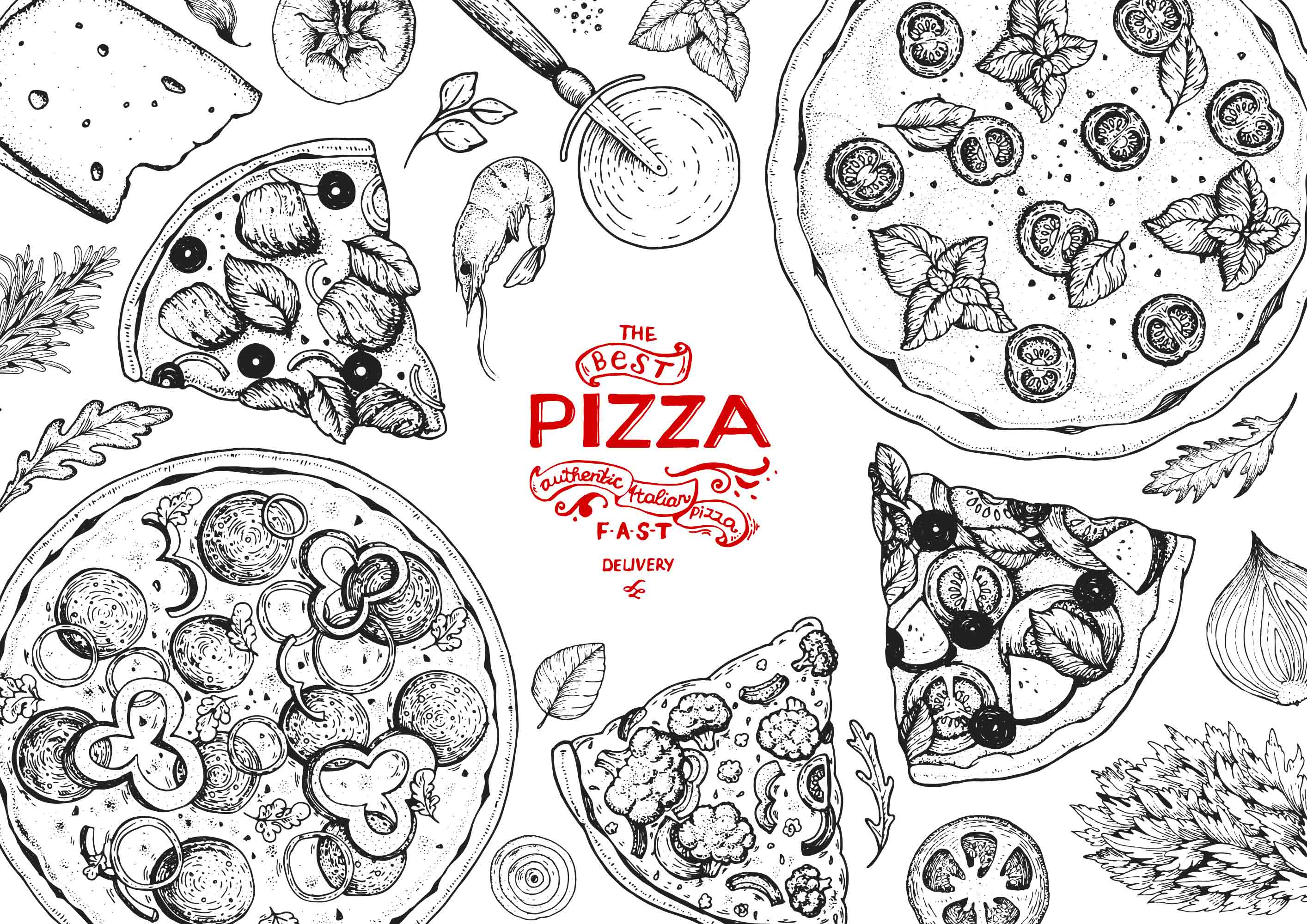 3D Restaurant Snack Bar Diner Fast Food Pizza Wall Mural Wallpaper 46