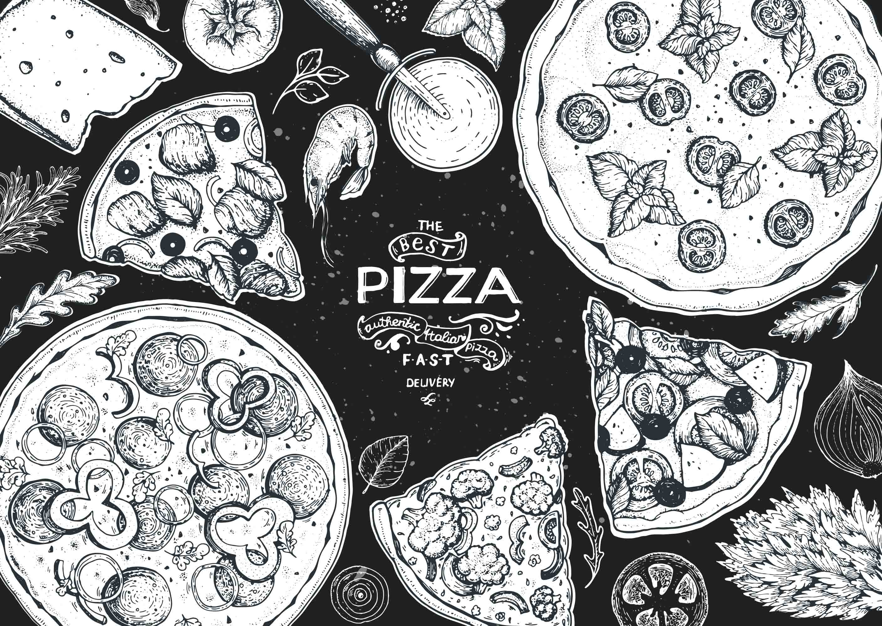 3D Restaurant Snack Bar Diner Fast Food Pizza Wall Mural Wallpaper 44