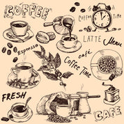 3D Restaurant Snack Bar Coffee Shop Wall Mural Wallpaper 39