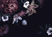 3D Flower Rose Lily Black Flower Bud Wall Mural Wallpaper YXL 533