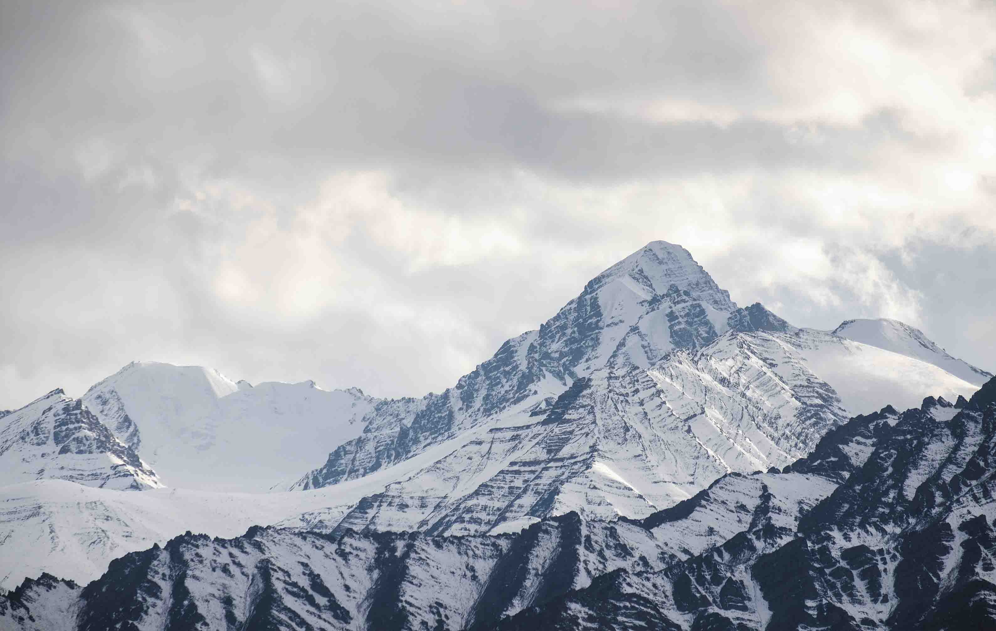 3D Mountain Snow Sky Cloud Wall Mural Wallpaper YXL 2896