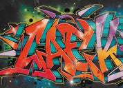 3D Graffiti Croci Blue Yellow Purple Letter Wall Mural Wallpaper YXL 17- Jess Art Decoration