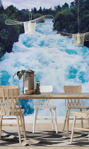 3D Huka Falls New Zealand Wall Mural Wallpaper GD 5008- Jess Art Decoration