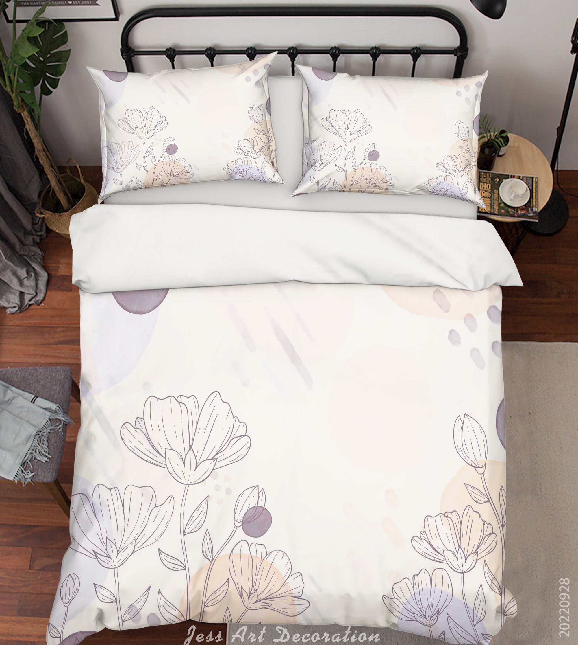 3D Floral Dandelion Quilt Cover Set Bedding Set Duvet Cover Pillowcase 289