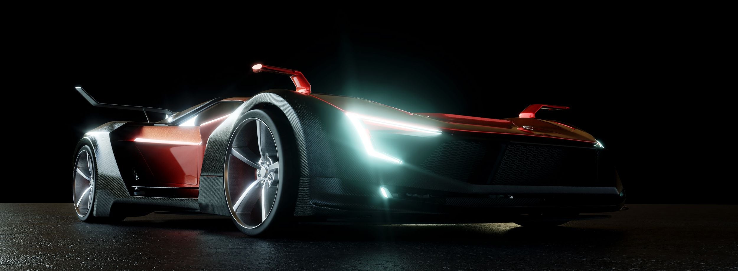 3D Black Sports Car Wallpaper Wall Mural Wall Decor Wall Art Wall Sticker Remoable Wallpaper