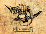 3D Retro Mechanical Chameleon Steampunk Wallpaper Wall Mural Wall Decor Wall Art Wall Sticker Remoable Wallpaper 20