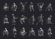 3D Gym Fitness Gymnasium Dumbbell Wall Mural Wallpaper 24