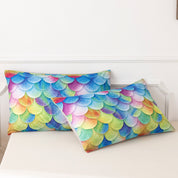 3D Scale Colorful Geometric Pattern Quilt Cover Set Bedding Set Duvet Cover Pillowcases 566- Jess Art Decoration