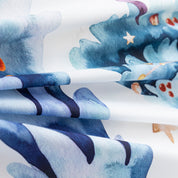 3D Blue Watercolor Pine Trees Christmas Quilt Cover Set Bedding Set Duvet Cover Pillowcases 653- Jess Art Decoration