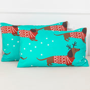 3D Dog Deer Christmas Quilt Cover Set Bedding Set Duvet Cover Pillowcases 659- Jess Art Decoration