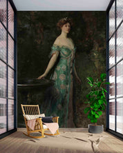 3D Oil Painting Woman Portrait Wall Mural Wallpaper GD 2977- Jess Art Decoration