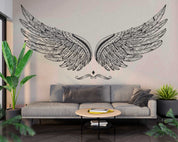 Feather Wing Crown Contemporary Wallpaper contemporary street art wall mural for creative room or feature wall - view 2