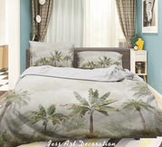 3D Forest Tree Pale Green Quilt Cover Set Bedding Set Duvet Cover Pillowcase 678