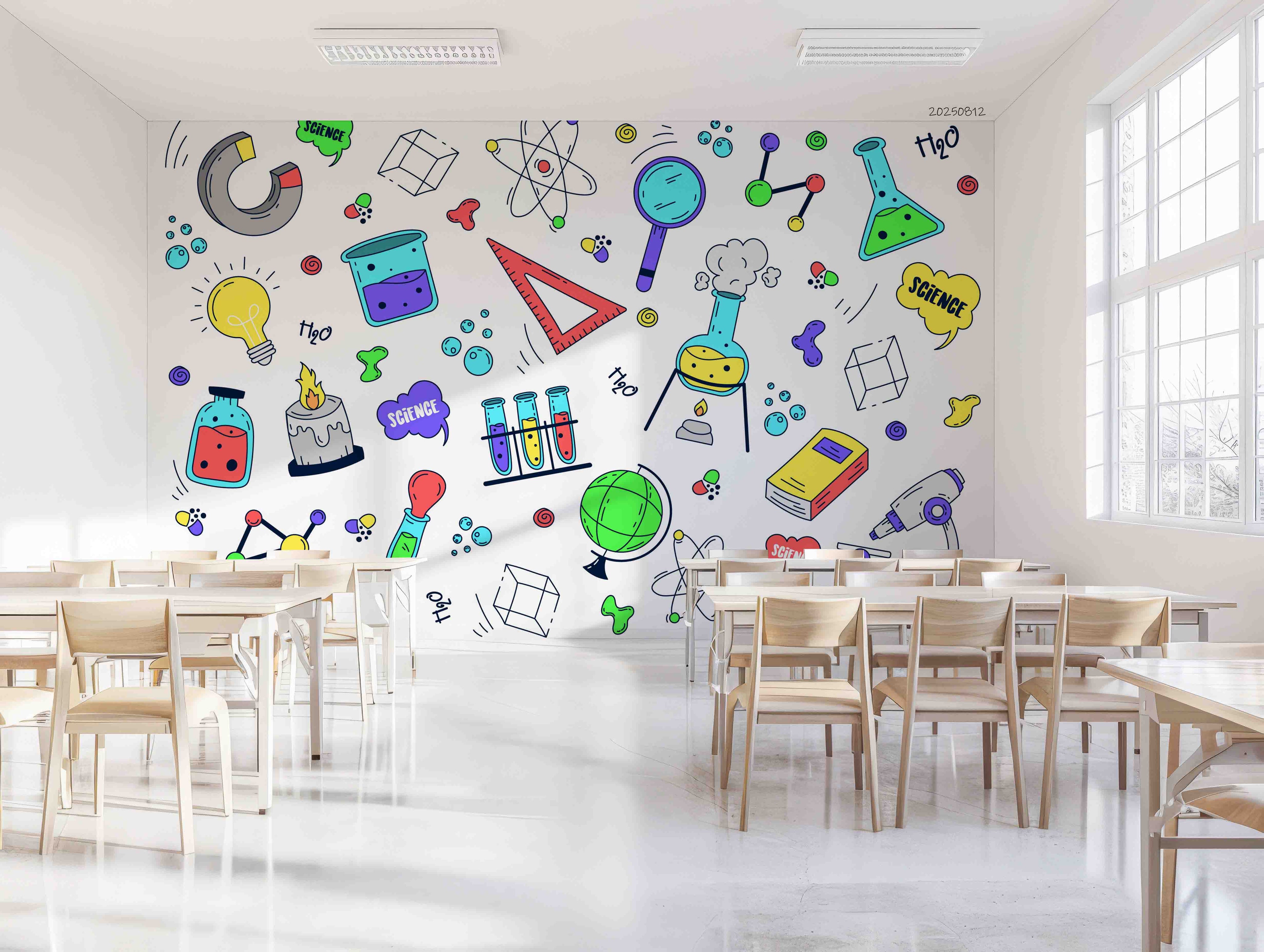 3D School STEM Science Lab Classroom Teaching Aid Geography Wall Mural Wallpaper 37