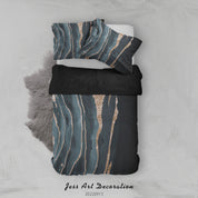3D Ink And Wash Fluid Wave Quilt Cover Set Bedding Set Duvet Cover Pillowcase 129