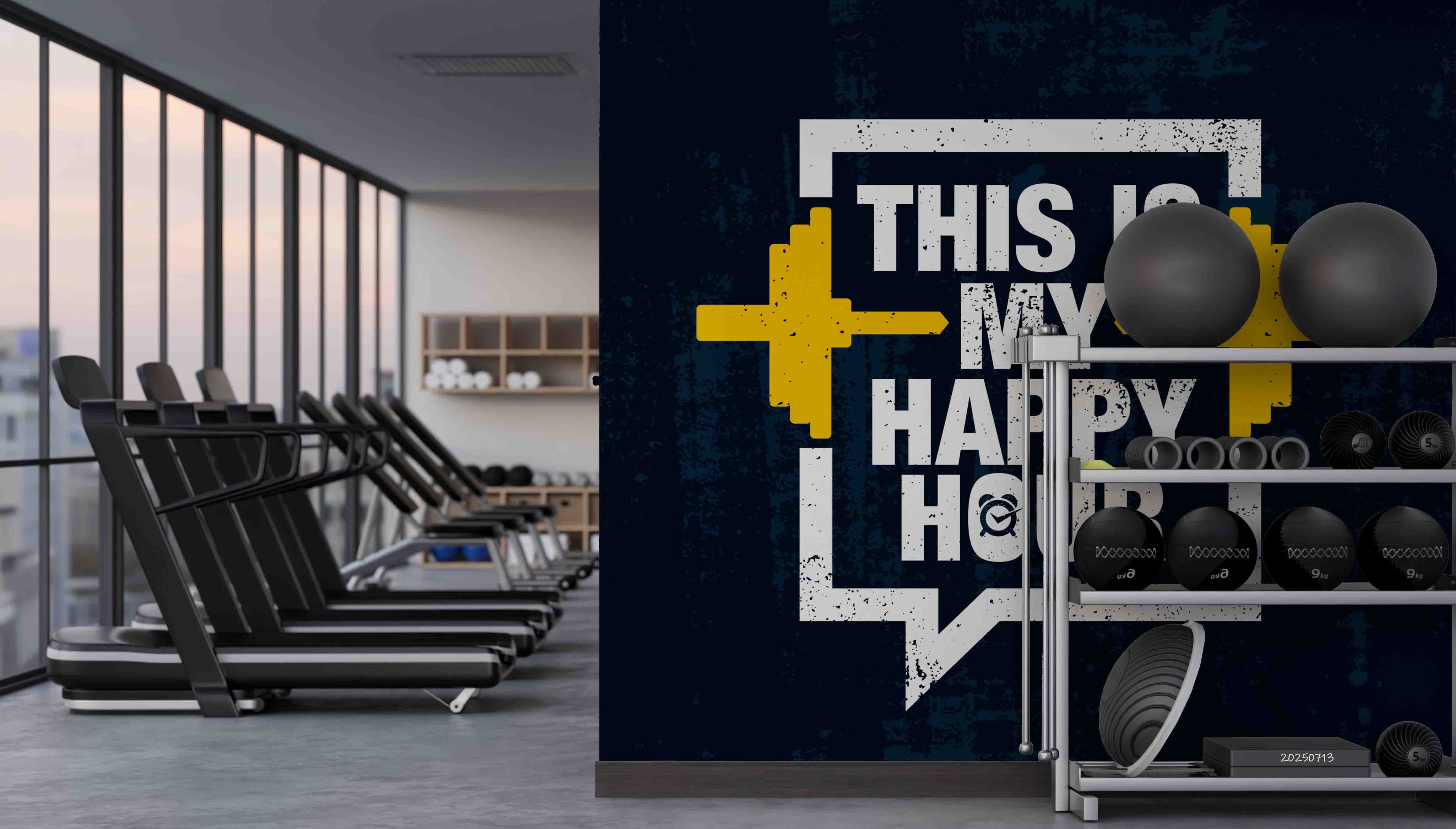 3D Gym Fitness Gymnasium Wall Mural Wallpaper 39
