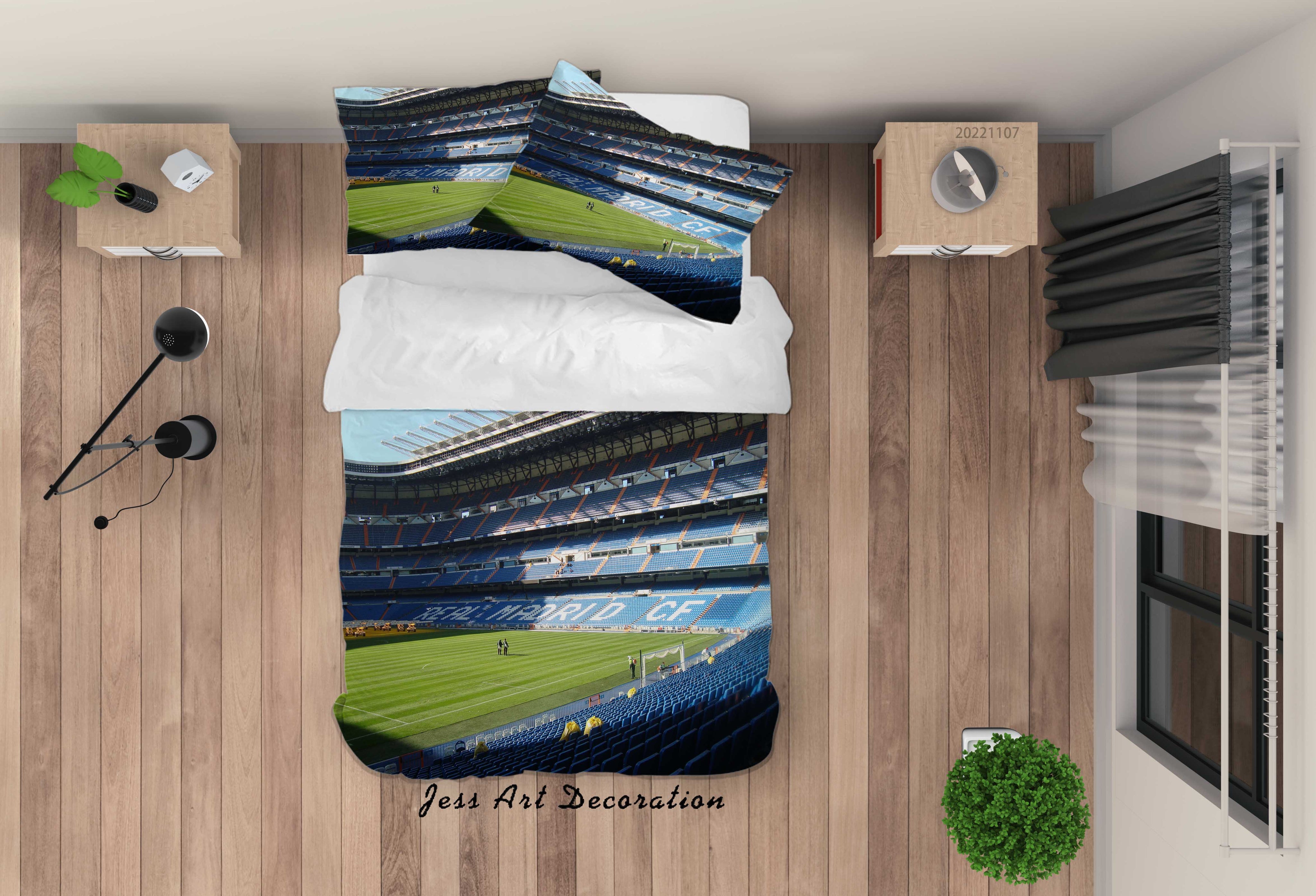 3D Real Madrid Spectator Seats Quilt Cover Set Bedding Set Duvet Cover Pillowcase 832