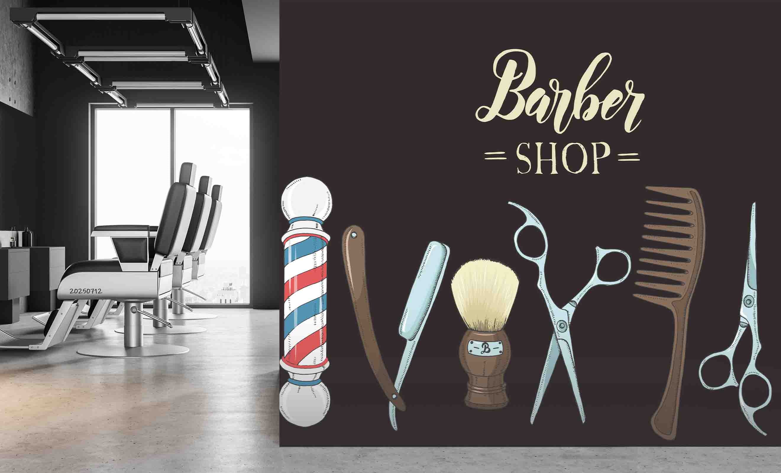 3D Salon Shop Beauty Salon Barber Shop Wall Mural Wallpaper 56