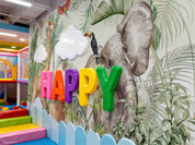 3D Play Centre Amusement Park Funfair Carnie Forest Animals Wall Mural Wallpaper 2