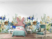 3D Animal Sea Fish Coral Dot Wall Mural Wallpaper YXL 43