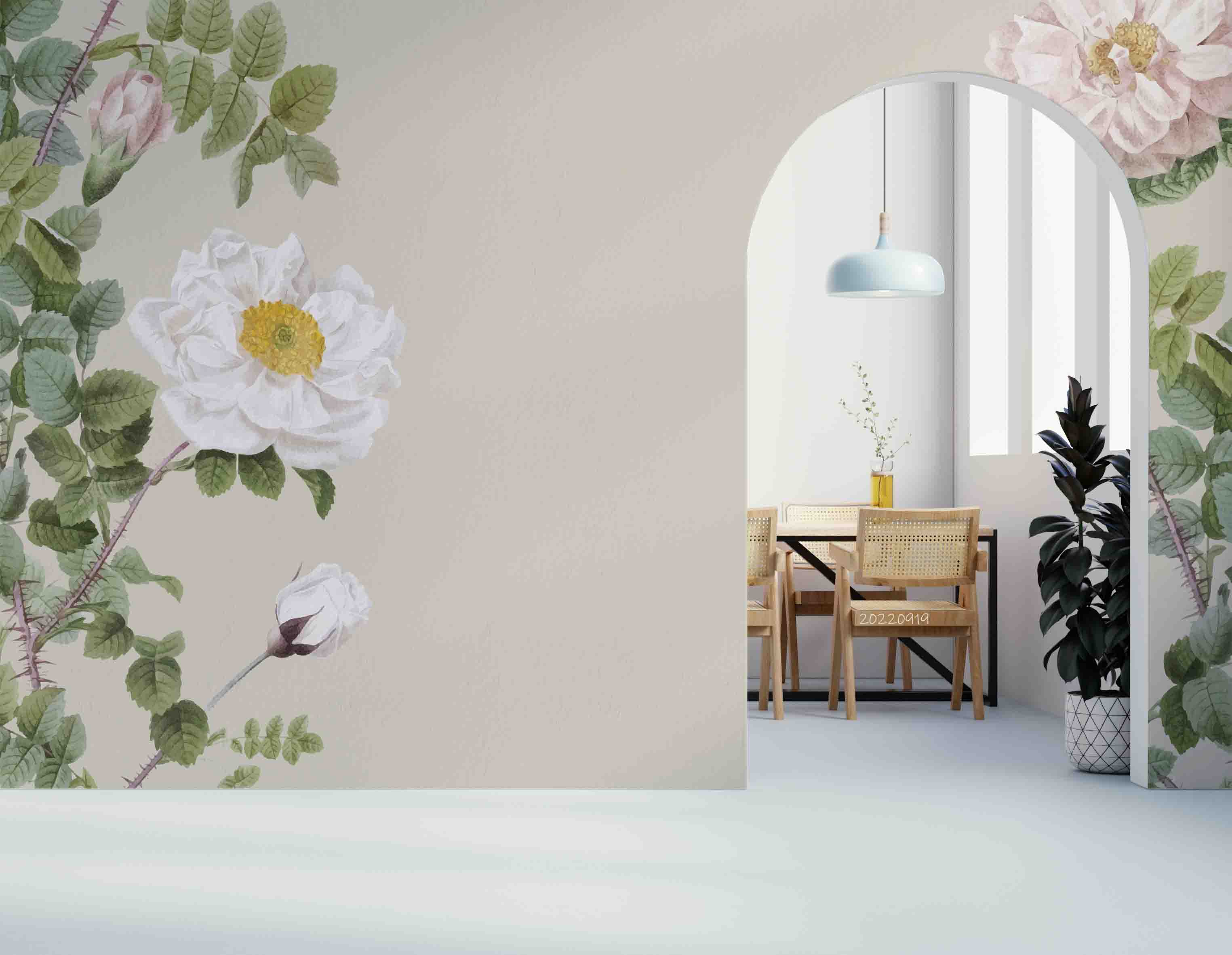 3D Plant Floral Leaf Border Wall Mural Wallpaper GD 3472- Jess Art Decoration