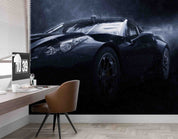 3D Black Sports Car Wallpaper Wall Mural Wall Decor Wall Art Wall Sticker Remoable Wallpaper