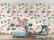 3D Animal Coral Fish Starfish Sea Stone Wall Mural Wallpaper YXL 12